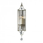 Applique gianna, argent cristal et verre miroir , 1 ampoule