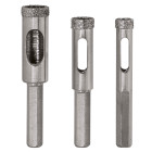 Lot de 3 Forets diamantes 8 a 12 mm, PRFEDIAMX3-B