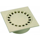 Siphon de cour - Dimensions : 250x250 - couleur : Gris clair - Sorties Ø 100
