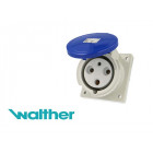 Socle femelle cee monophasé, 3 x 63a, incliné