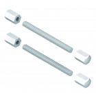 kit de fixation de 4 ecrous et 2 tiges filetees pour poignee aileron + diva CROISEE DS (LA) 6817 70