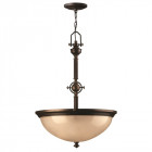 Suspension mayflower max 385 cm, bronze vieilli et verre, 3 ampoules