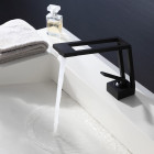 Robinet mitigeur lavabo design en - noir mat