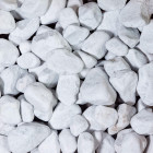 Galet marbre blanc carrare 60-100 mm - pack de 8m² (50 sacs de 20kg - 1000kg)