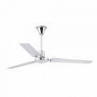 Faro 33002 Indus Ventilateur de plafond à 3 pales sans lumière pour des pièces de 17,6 m2, Chrome