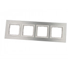 Plaque grise quadruple inox