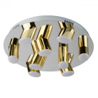 Plafonnier chromé techno 9 ampoules 12 cm