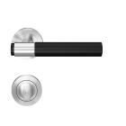 Poignée de porte Studio Select ER90A1 BAD 71 sur rosace 3 pièces ronde - pour condamnation - Inox satiné - C. 7 mm - KARCHER DESIGN - ER90A1 BAD 71