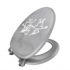 Abattant pour wc à motif - en mdf et charnières en métal - pti'bou Aurlane - A3151280013