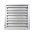 Grille murale à encastrer RENSON F1 anodisé argent moustiquaire inox - 500 x 500 mm - 41155