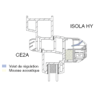 Entrée d'air hygroréglable acoustique 37DNE 5-45m³ Isola Hy ANJOS Blanc - 420x45x40 mm - 0690
