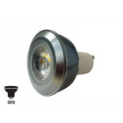 Ampoule à led GU10 5W 220V chassis gris - lumière blanc chaud ALL LED