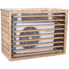 Cache climatiseur exterieur et pompe a chaleur fabrique en bois massif traite tres haute temperature, altcc1306