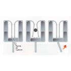 Cale de pose fourchette lrg.36mm l.40mm epaisseur 5mm noire - sachet de 1000