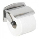Porte papier dérouleur papier toilette wc mural chromé avec cache acier inoxydable + cache mural