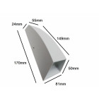 Applique murale led b24 7w ip44 blanc - couleur eclairage au choix