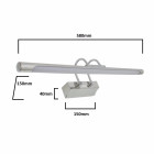 Applique murale led b49 12w ip44 - couleur eclairage au choix