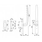 Ensemble pour coulissant levant new york cuvette/poignée bdc hoppe ép.75/80 aspect inox f9 c10x73 - 11641022
