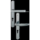 Ensemble de porte plaque étroite Atlanta HOPPE - SRR aspect inox F9 - clé i - 113KH/300LMSGL/1530 - ép.68/77 - 3304481