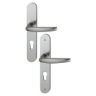 Ensemble de porte plaque large atlanta hoppe 1530/300m inox - clé i - ép.58/67 - 11633335