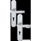 Ensemble de porte sur plaque New york - entr.165mm - Clé i PZ - aspect inox F9 - 1810/318KN - 3398501