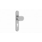 Ensemble Vercy AH200 Béquille 471L sur plaque Clé i Poignée tirage Droite BEZAULT entraxe 195 C7 inox brossé - 204786