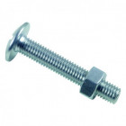 Boulon poêlier lennie tête ronde large - ø6x16 - boite de 200 - brl0601602b