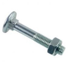 Boulon LENNIE Tête ronde collet carré TRCC - Zingué blanc - Ø12x70 - boite de 50 - BTRCC1207002B