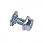 Boulon lennie tête ronde collet carré trcc - zingué blanc - ø8x35 - boite de 200 - btrcc0803502b