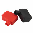 Couvre-borne batterie, couvercle de protection flexible rouge et noir