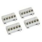 lot de 4 borniers de Phase Gris pour Coffret Electrrique Fix-O-Rail Unibis