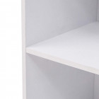 Bibliothèque en bois 4 cubes étagères de bureau 106 cm blanc