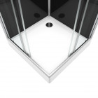 Cabine de douche carrée 195x80x80 - porte coulissante en verre trempé 5mm + receveur blanc squary black 2 80