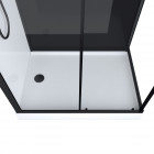 Cabine de douche 110x80x215cm – Verre Trempé – Mitigeur Noir – DUALITY RECTANGLE Aurlane - CAB260