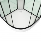 Cabine de douche 85x85x225cm 1/4 de cercle - zeeny Aurlane - CAB87B