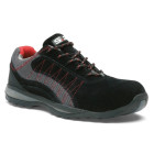 Chaussure basse ZEPHIR S1P - S 24 BOSSI INDUSTRIE - Cuir croûte velours noir/toile grise - Taille 41 - 5122-41