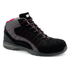 Chaussure haute LEVANT S1P - S 24 BOSSI INDUSTRIE - Cuir croûte velours noir/toile grise - Taille 45 - 5222-45