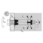 Cheville multi-matériaux scell-it charges lourdes - acier zingué - boite de 25 - xmaxbolt-m10x90