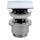 Bonde lavabo laiton chromé design carré