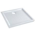 Receveur prima extra-plat à encastrer 100x100 blanc