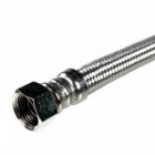 Flexible sanitaire 30cm mf 15x21 dn8 tresse/douille inox 1p