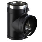 Te a piquage concentrique 80/130 noir mat