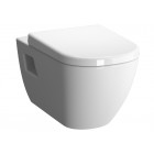 Cuvette sans bride wc suspendu d-light flush - vitra - avec abattant - blanc