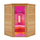 Sauna infrarouge angulaire multiwave 3c - holl's - 3/4 places