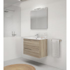 Meuble ancomalin 80cm 2 tiroirs - anconetti - beige nature