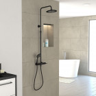 Colonne de douche mécanique 133x28x52 molly black Aurlane - COL060