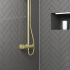Colonne de douche Thermostatique finition Or Brossé - 133x26x52 cm - MOLLY GOLD Aurlane - COL061
