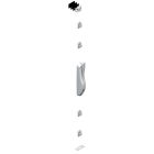 Kit 4 crémone pompier DEESSE blanc 7014 CROISEE DS - sans tringle avec 4 guides - 7014BLANC