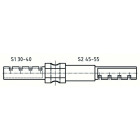 Barre de prolongement abus pour cylindre double 30-40/45-55 - 50mxs12