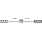 Barre de prolongement abus pour cylindre double 60-70/60-70 - 50mxs16